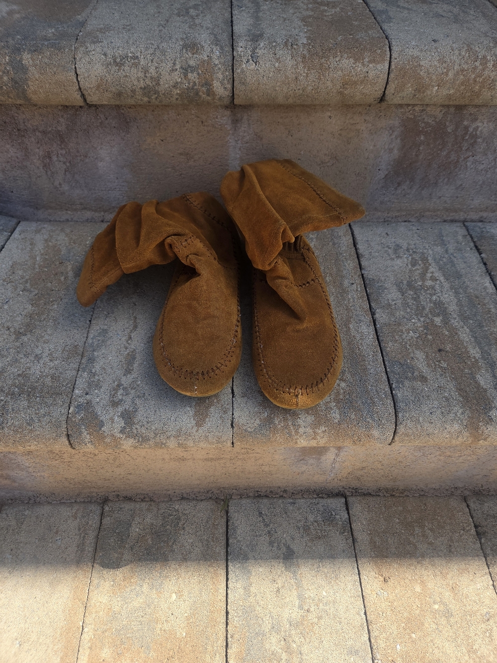 Chinese Laundry Women's Suede Slouch Ankle Booties - Cognac